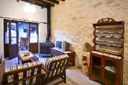 living room with fireplace