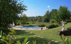 Statue, garden, private pool, view