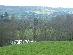 Looking down on the estate
