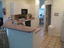 Kitchen view to formal dining room