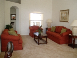 Formal living room with sofa bed