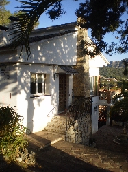 Front door of villa