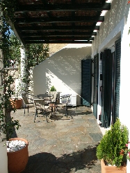 Pergola/stone patio
