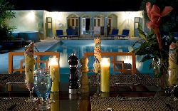 night dining by the pool