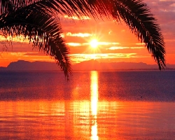 sunset over the mar menor
