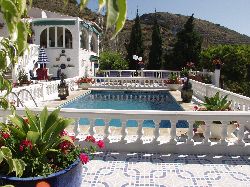 The villa itself from the pool