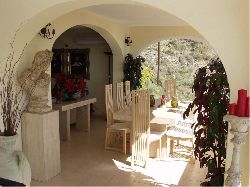 Reception area and the Mediterranean