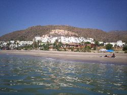 From the sea!..we are in the white blo