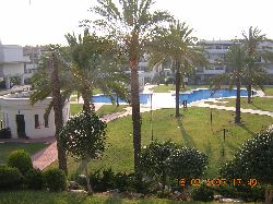 Overlooking the pool from the balcony