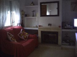 Lounge area with nice log burner