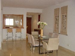 Kitchen and bar area
