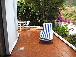 Terrace with sunlounger