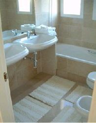 One of the bathrooms