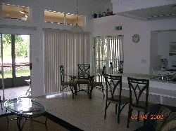 Dining area and breakfast bar