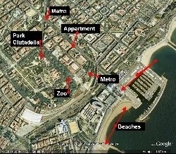 Map of area and places of interest