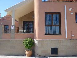 Side view of villa