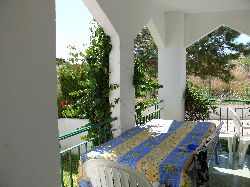 Downstairs terrace for outdoor dining