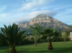 View of the Montgo from the garden