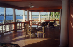 Mirage's verandah overlooking sea