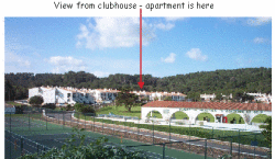 Apartment is right next to golf course