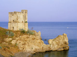 Salt tower on the local beach