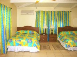 Second bedroom with two full beds
