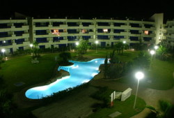 balcony view at night