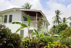 Split level apt balcony-from the garden