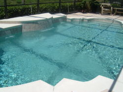 heated, screened pool
