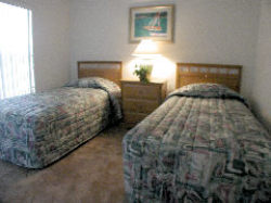 One of the 2 twin bedrooms