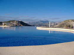 View from the upper pool