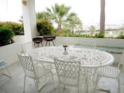 Terrace overlooking sea