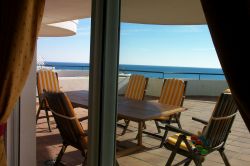 View from lounge onto sun terrace
