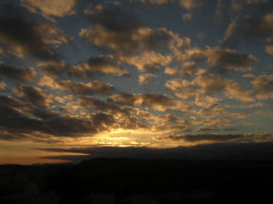 Winter sunset from the terraces
