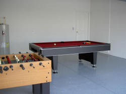 Games room with full size pool table