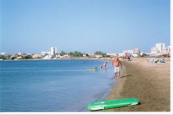 The beach in front of the apartments