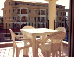 Apartment balcony.