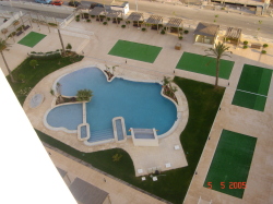 Outdoor pool view from the balcony