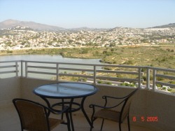 View from the balcony to the salt lake
