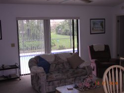 View from Kitchen to Pool Area