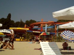 On the beach, one of many beach bars