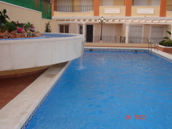 Pool with waterfall
