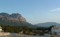 Mountain view from roof sun terrace