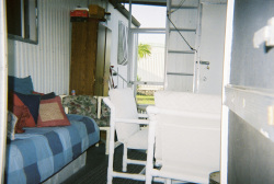 Screened sitting room and laundry room