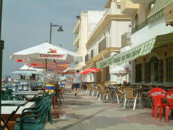 Along the promenade.