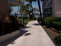 entrance to beach & pool & spa area