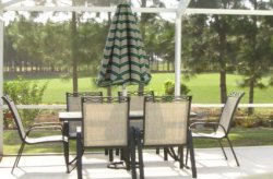 Overlooking golf course