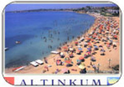 One of Altinkum's 3 beaches