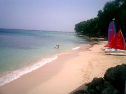 The beach looking north
