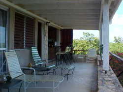 Veranda and bar overlooking Half Moon Ba